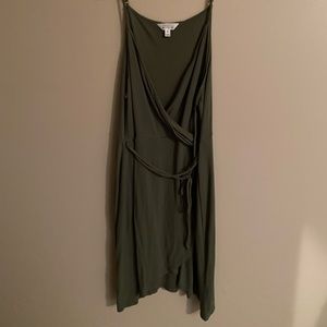 Sage green wrap dress